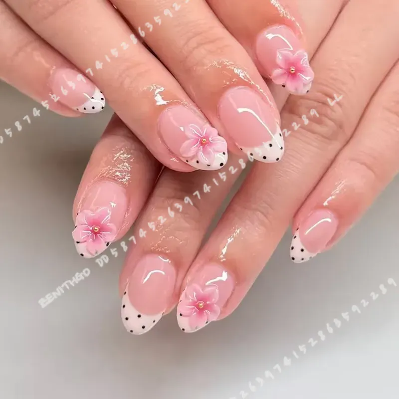 Nail Art Oval - 24 adet Kısa Oval 3D Jel