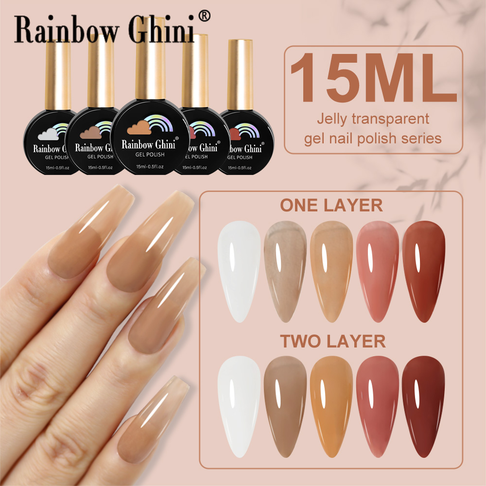Nail Art Rainbow - Rainbow Ghini 15ml Nude Pembe Yeşim