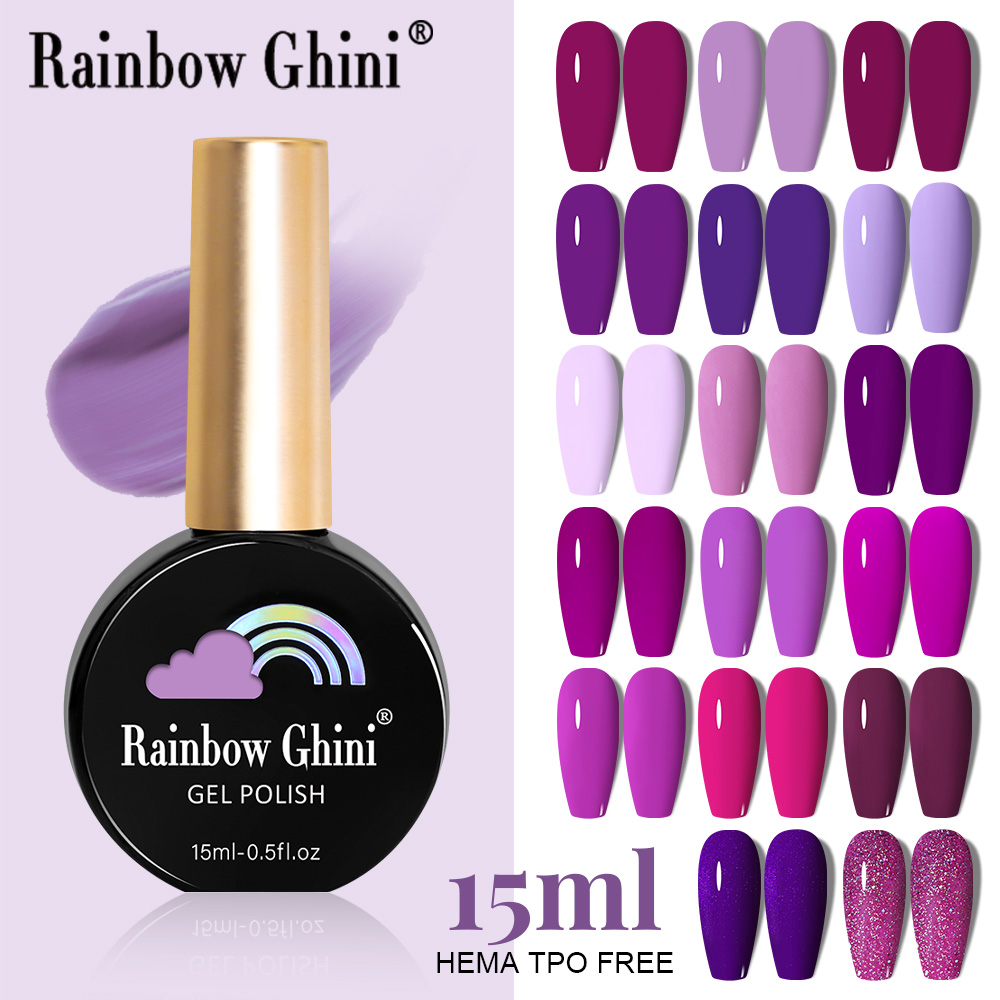 Nail Art Rainbow - RG 15ml 17 Renk Mor Serisi