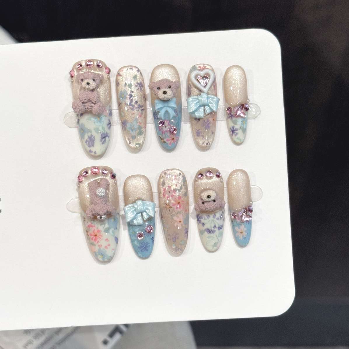 Nail Art Oval - 10 Adet Saf El Yapımı Oval