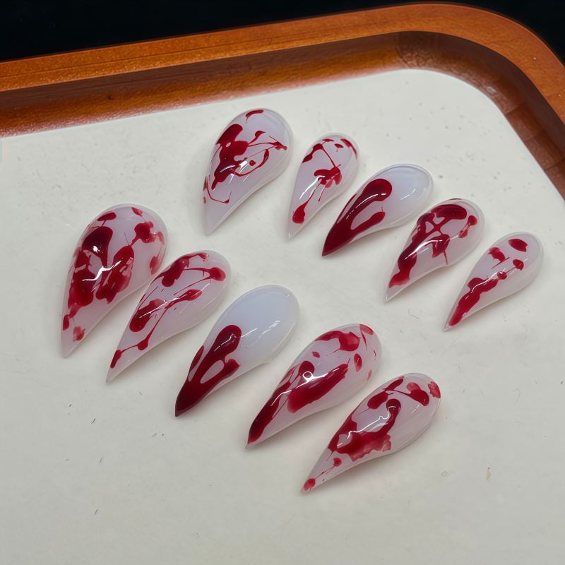 Nail Art Vampire - 10 Adet El Yapımı Stiletto Takma