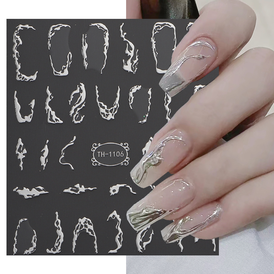 3D Metalik Çizgi Tırnak Çıkart - Nail Art Full Design incelemesi ve fiyatı