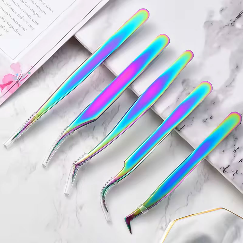 4 adet gökkuşağı kirpik cımbız - Nail Art Rainbow incelemesi ve fiyatı