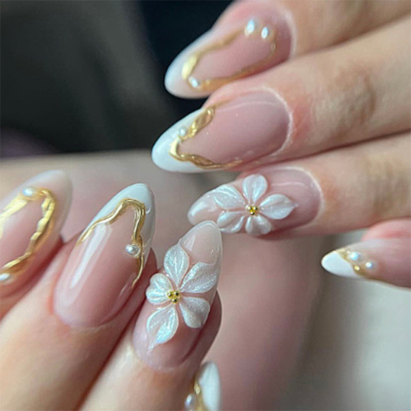 24 Adet Çiçek Desenli Uzun Bad - Nail Art Full Design incelemesi ve fiyatı