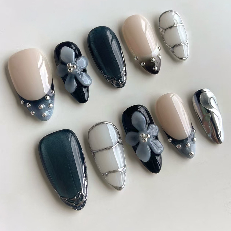 24 Adet Çiçek Desenli Uzun Bad - Nail Art Full Design incelemesi ve fiyatı