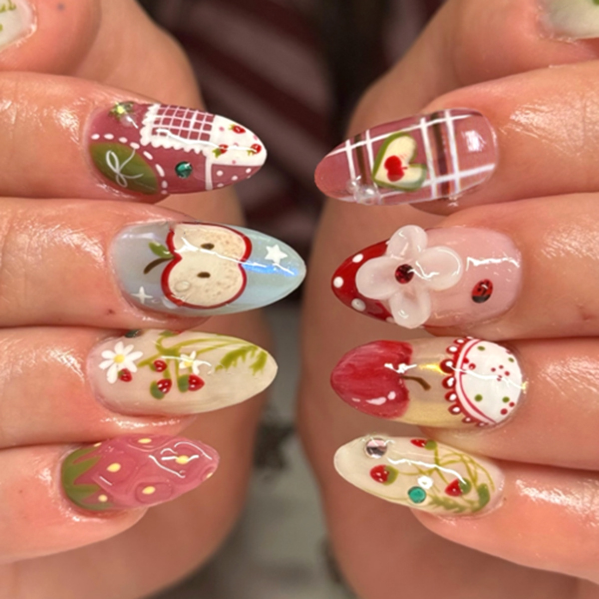 24 Adet Çiçek Desenli Uzun Bad - Nail Art Full Design incelemesi ve fiyatı
