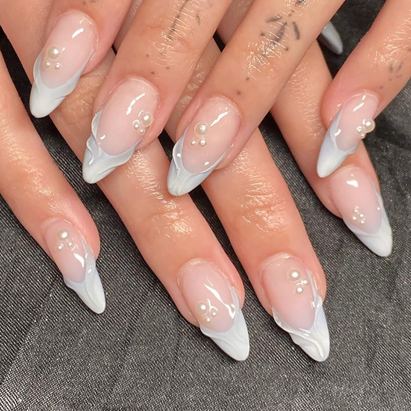24 adet Basit Yeşil Fransız Sa - Nail Art Oval incelemesi ve fiyatı