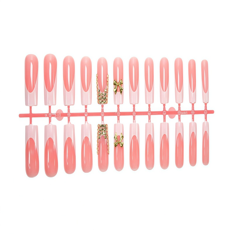 24 parçalı altın fiyonk desenl - Nail Art Elegant incelemesi ve fiyatı