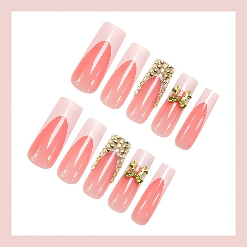 24 parçalı altın fiyonk desenl - Nail Art Elegant incelemesi ve fiyatı