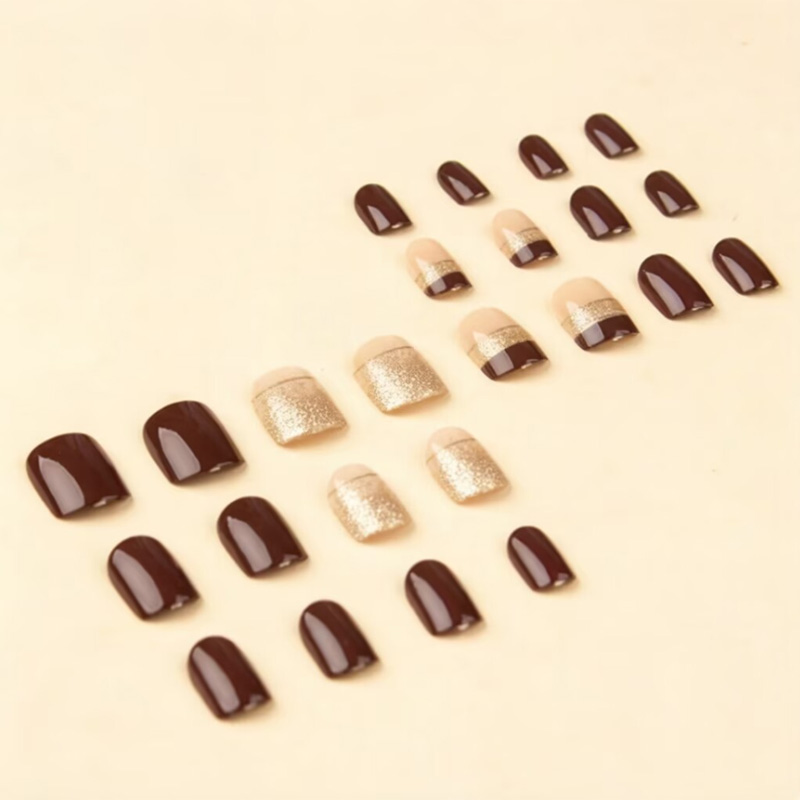 Kadınlar için kısa kare takma  - Nail Art Full Design incelemesi ve fiyatı