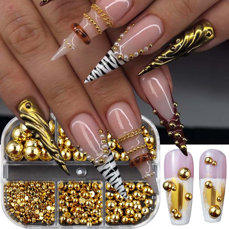 6 Bölmeli Karışık Boyut Altın  - Nail Art Full Design incelemesi ve fiyatı