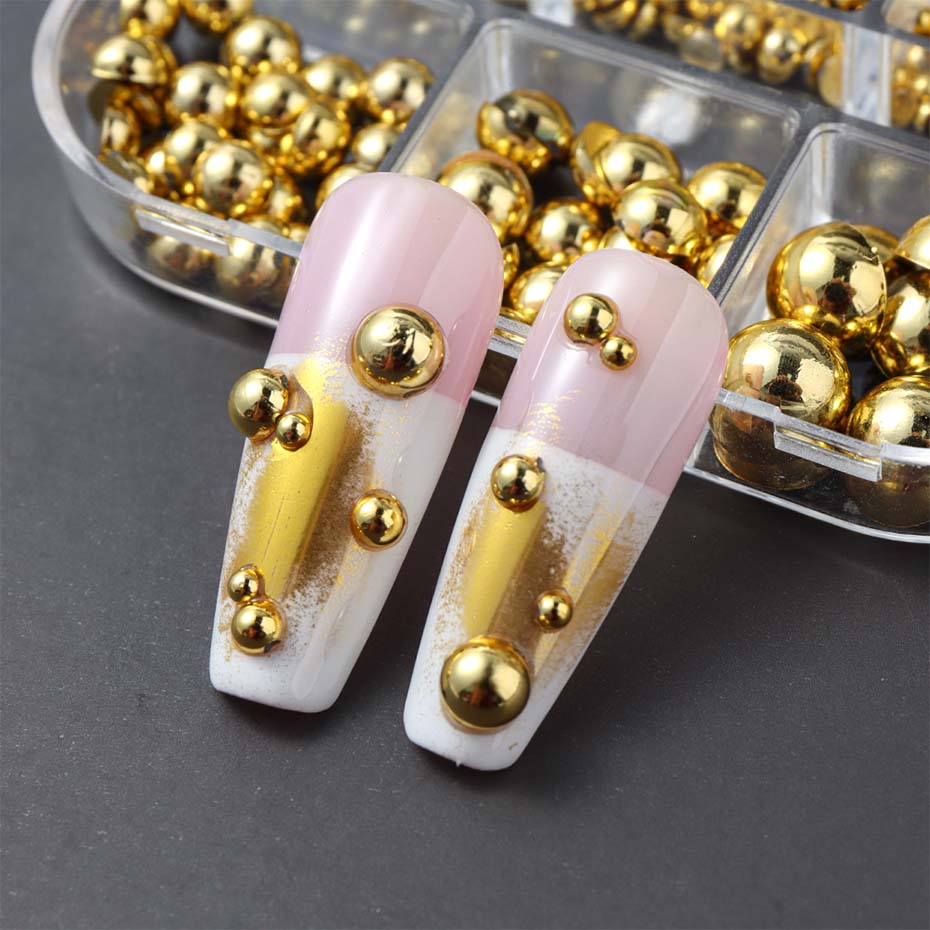 6 Bölmeli Karışık Boyut Altın  - Nail Art Full Design incelemesi ve fiyatı