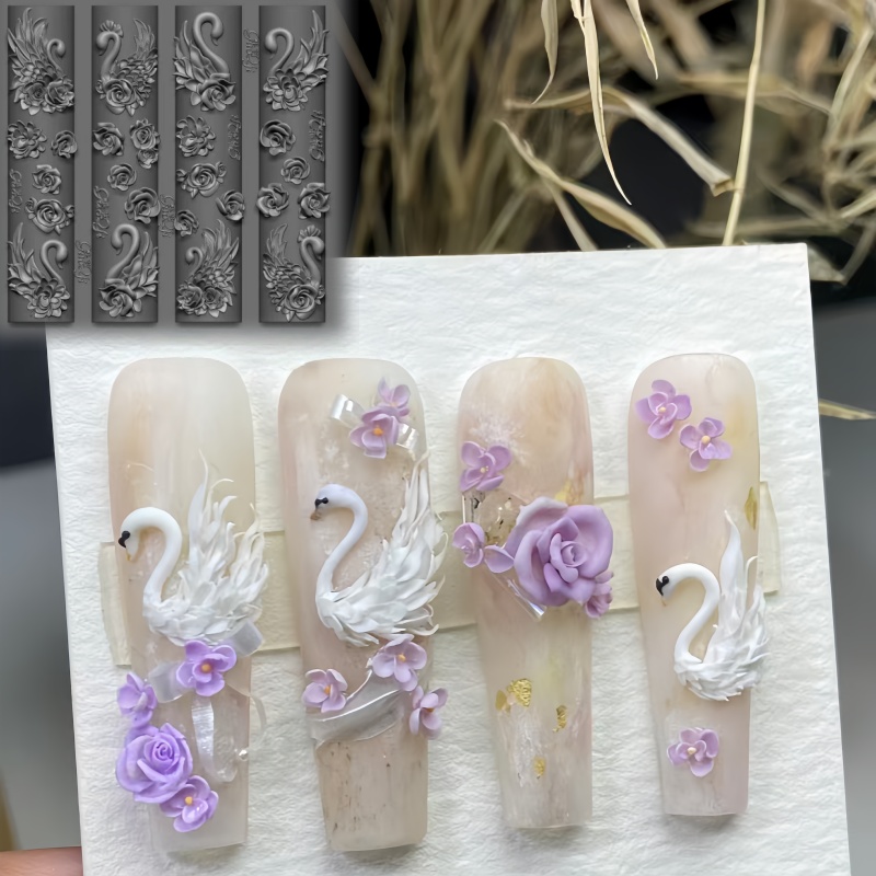 Zarif Kuğu Gül Fiyonk 3D Çiçek - Nail Art Elegant incelemesi ve fiyatı