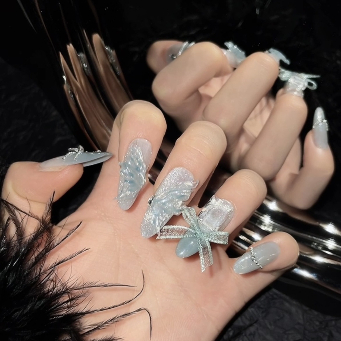 10 adet Saf El Preslenmiş Uzun - Nail Art Oval incelemesi ve fiyatı