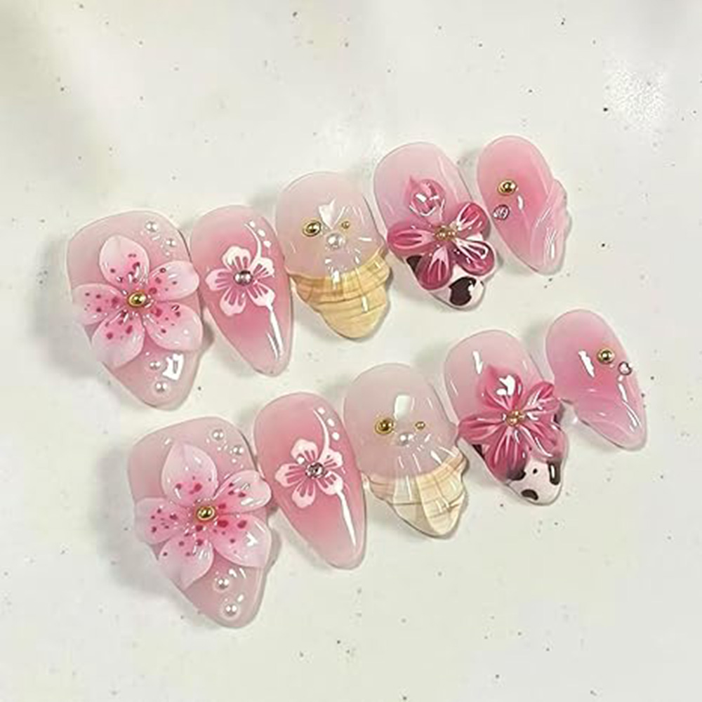 Çiçek Desenli 3D Tırnak Sanatı - Nail Art Elegant incelemesi ve fiyatı