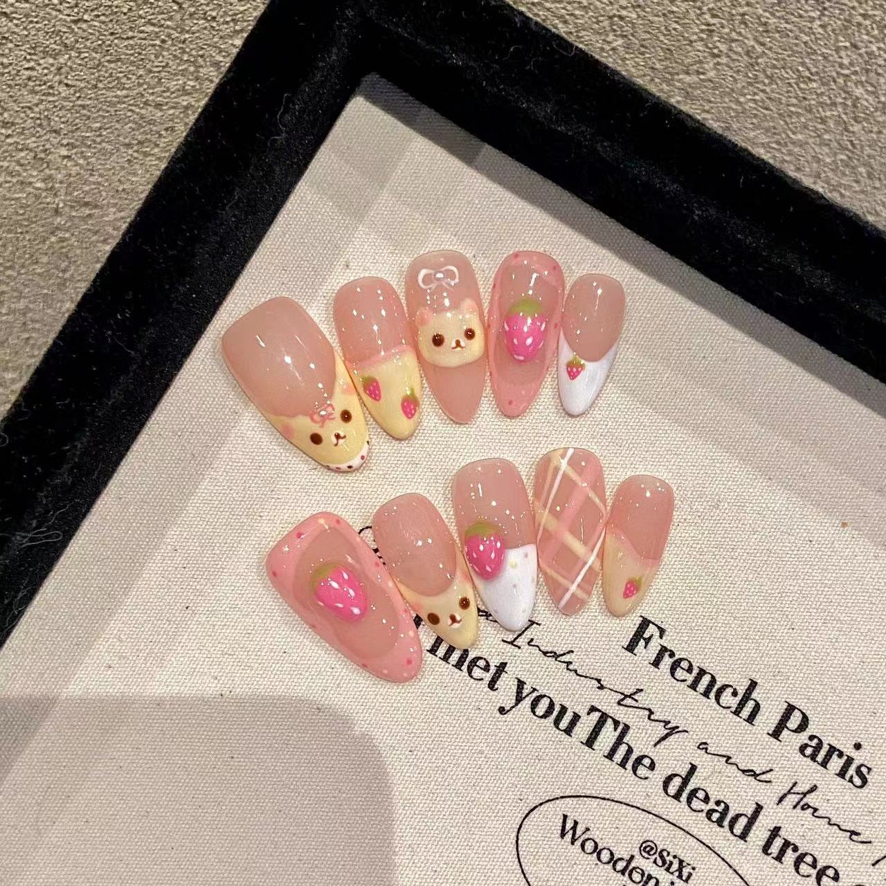 10 adet Saf El Preslenmiş Orta - Nail Art Oval incelemesi ve fiyatı