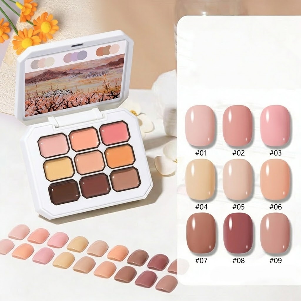 1 adet 9-Grid Renkli Boyama Je - Nail Art Halal incelemesi ve fiyatı